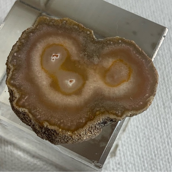 Stalactite Slice Polished Crystal Display Specimen Las Torres Mine Uruguay 1.4” - Picture 5 of 8